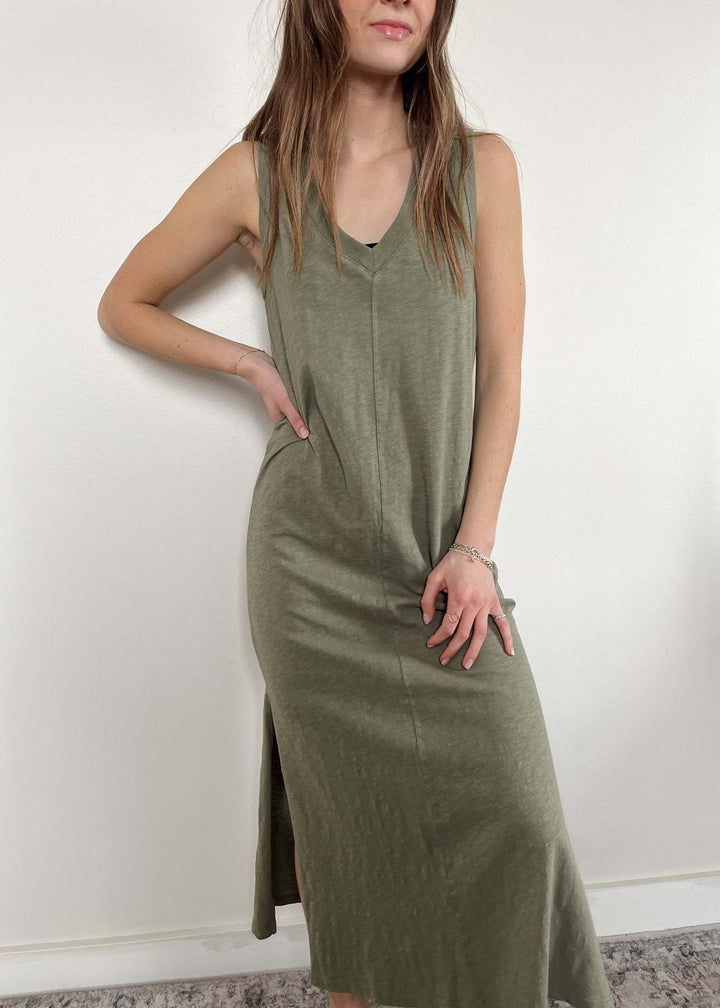 Z Supply Palisades Midi Dress | Avocado