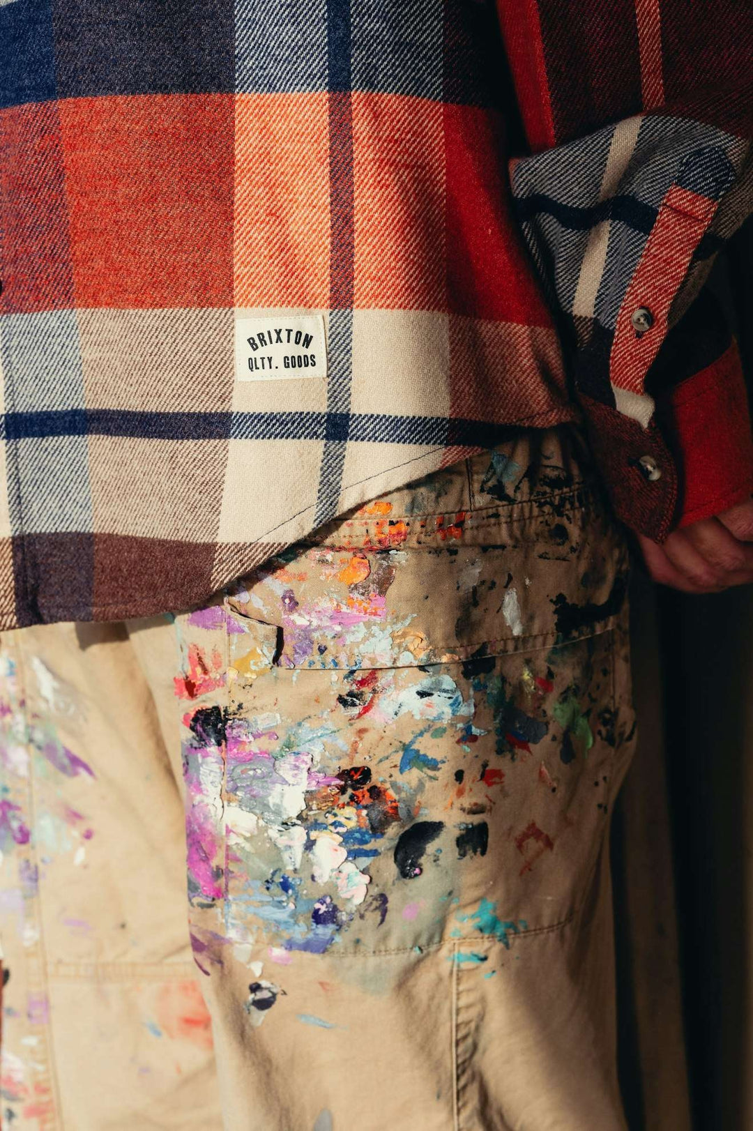 Brixton Bowery Classic Flannel (Womens) | Navy/Mars Red/Whitecap