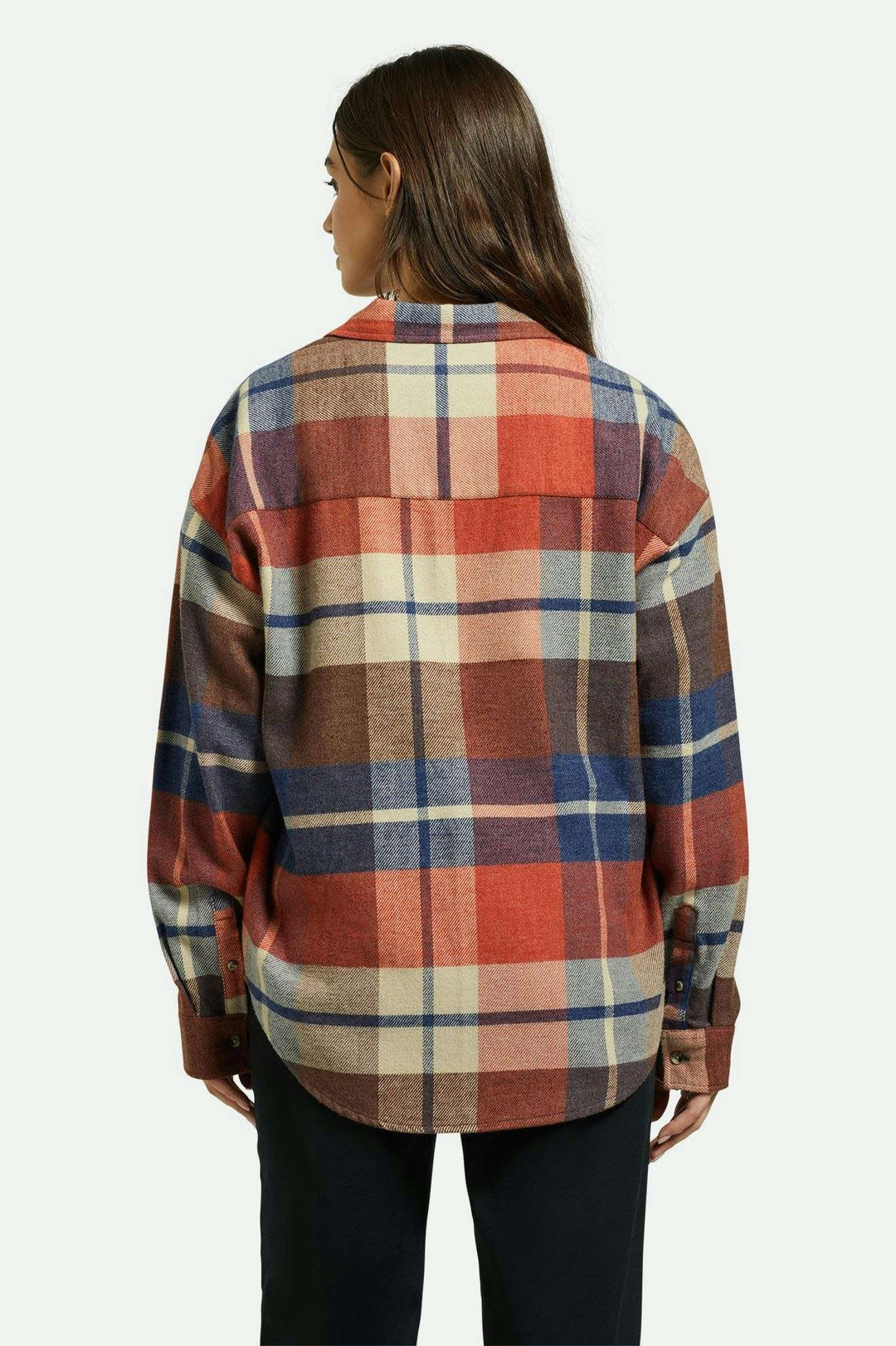 Brixton Bowery Classic Flannel (Womens) | Navy/Mars Red/Whitecap