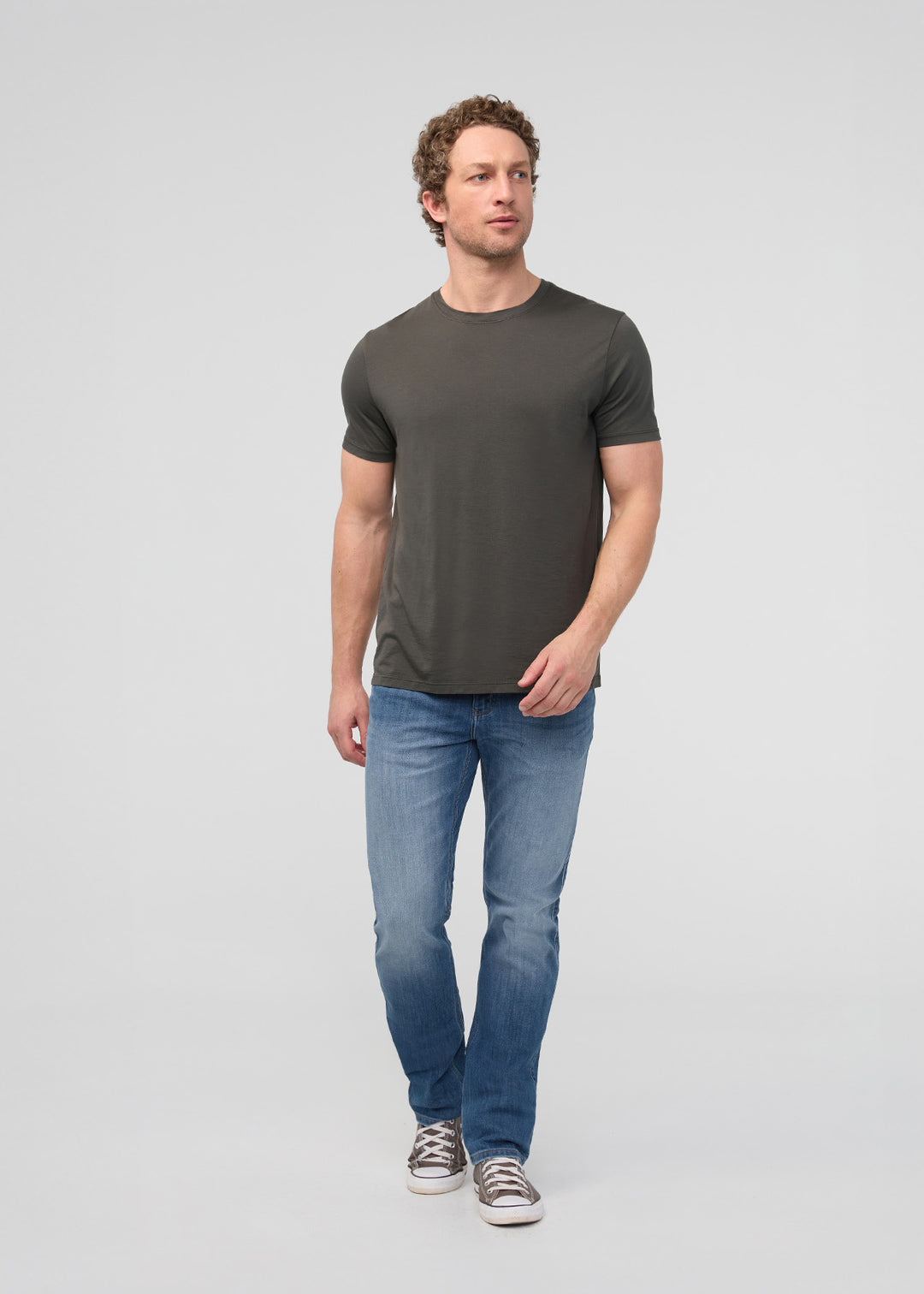 Duer Perf Denim Slim Straight (Mens) | Vintage Cascade