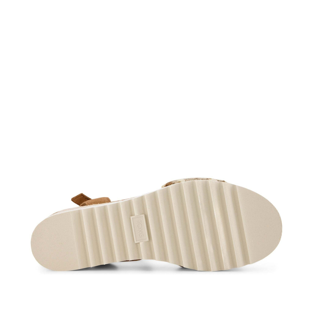 Toms Diana Wedge Sandal (Womens) | Almond Crochet-Dark Beige