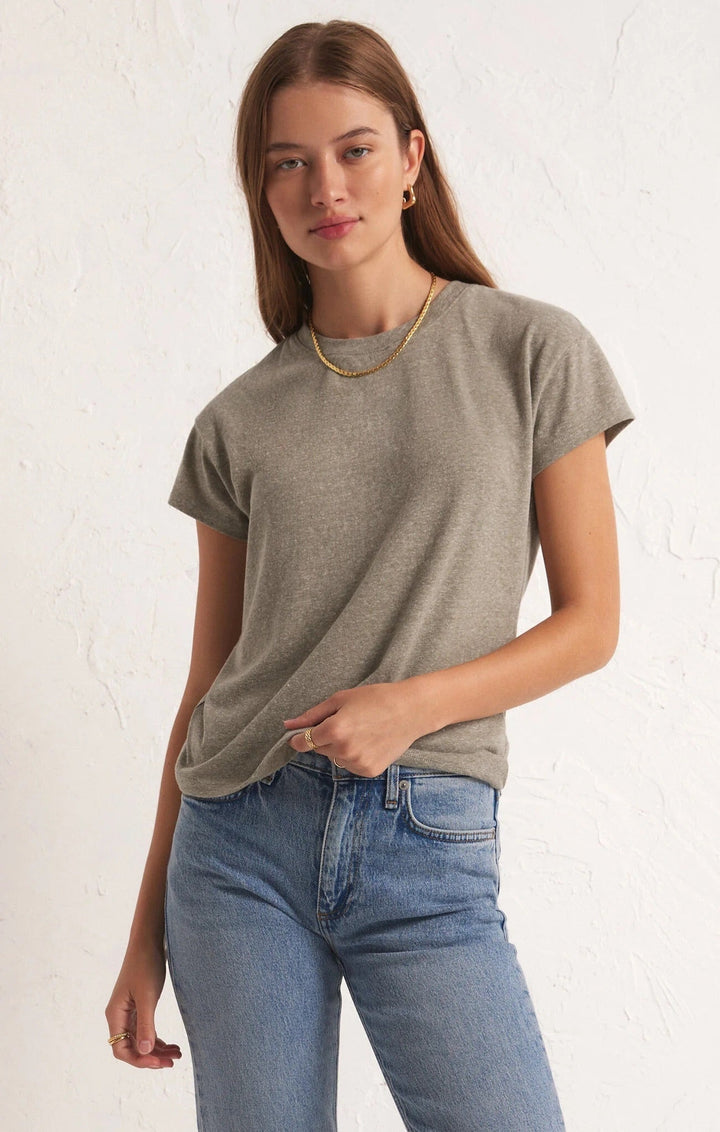 Z Supply Modern Tri Blend Crew Neck Tee (Women&