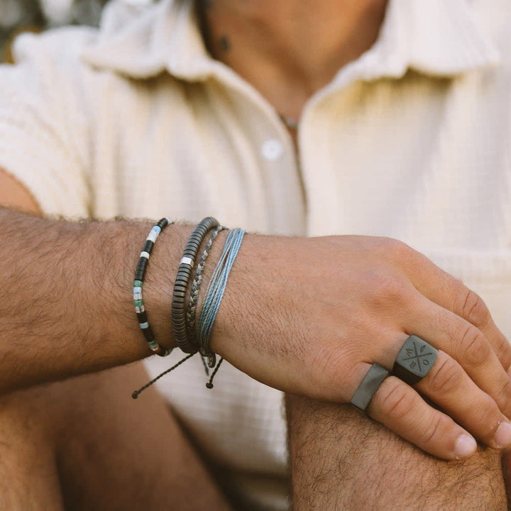 Pura Vida Mini Braided Multi Bracelet | Steel