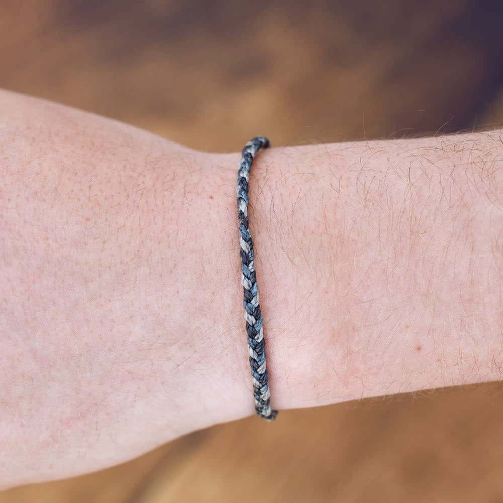 Pura Vida Mini Braided Multi Bracelet | Steel