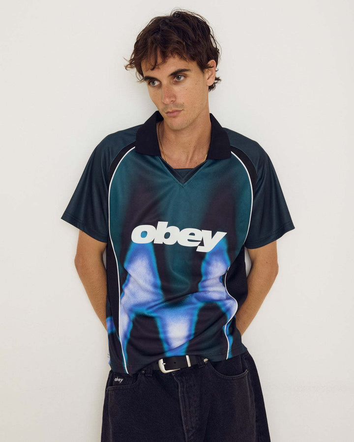 Obey Blurred Soccer Jersey Short Sleeve (Men&