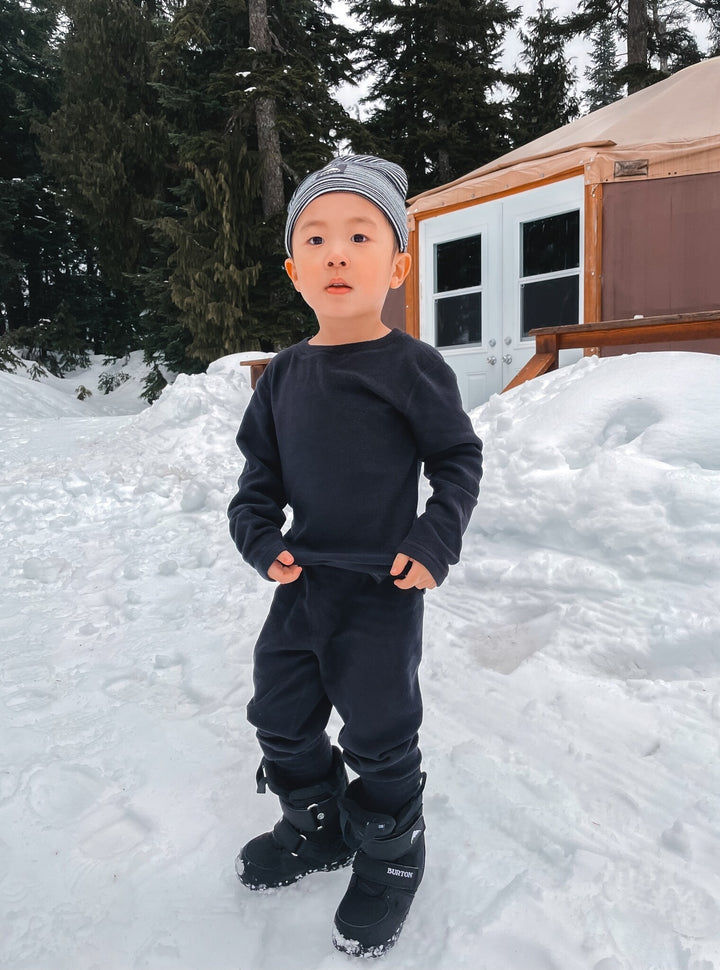 Burton Heavyweight Toddler Fleece Base Layer Set 2026 | True Black