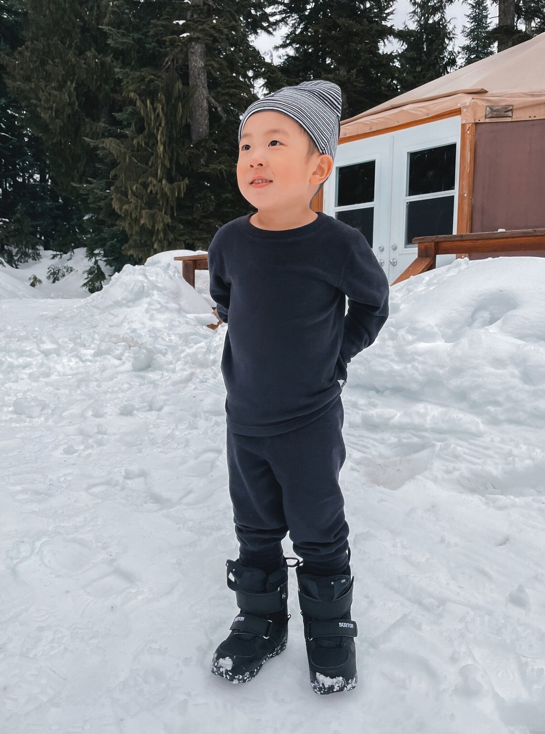 Burton Heavyweight Toddler Fleece Base Layer Set 2026 | True Black