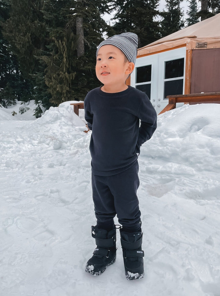 Burton Heavyweight Toddler Fleece Base Layer Set 2026 | True Black
