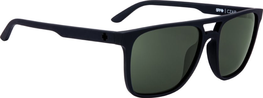 Spy Czar Soft Matte Black | Happy Gray Green Polarized