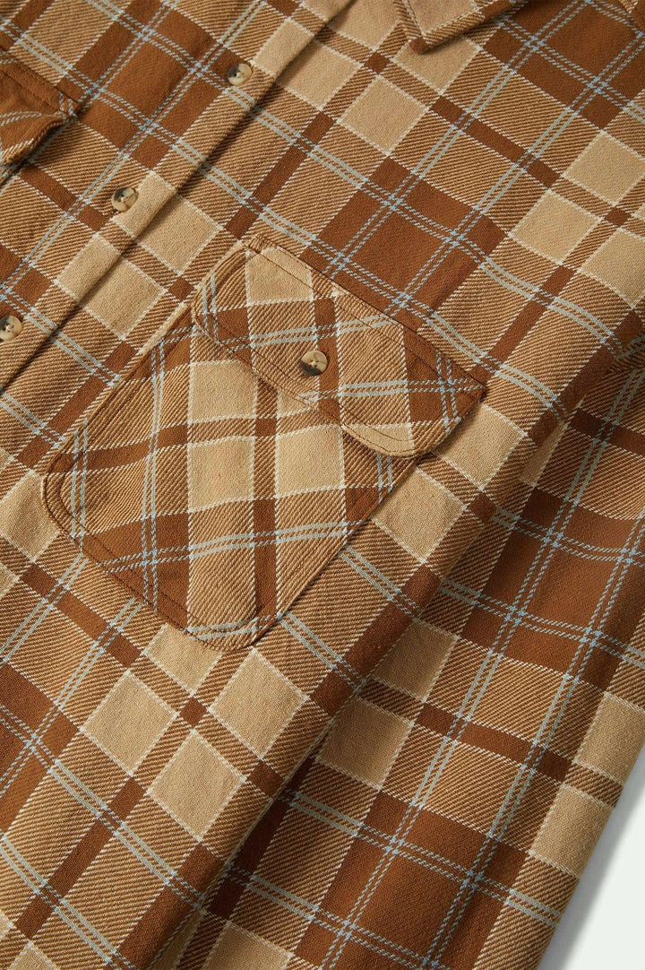 Brixton Bowery Vintage L/S Overshirt (Womens) | Washed Copper