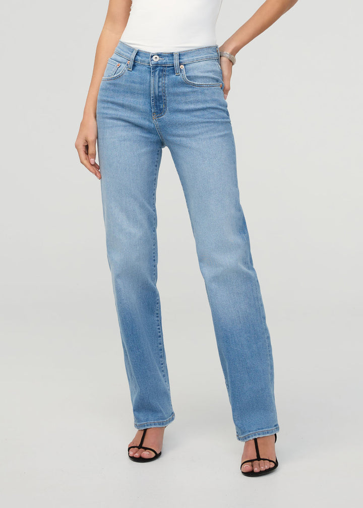 Duer Perf Denim+ High Rise Straight (Womens) | Current