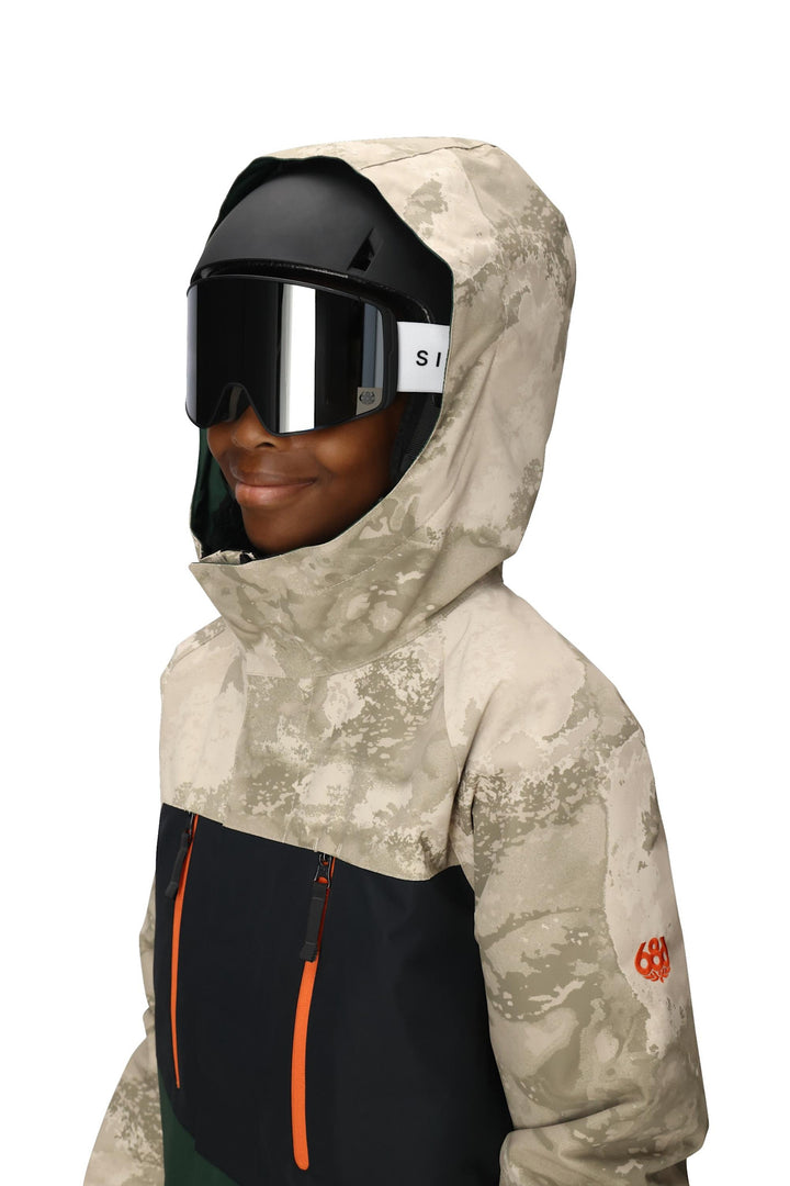 686 Geo Insulated Youth Snow Jacket 2026 | Limestone Hemisphere Clrblk