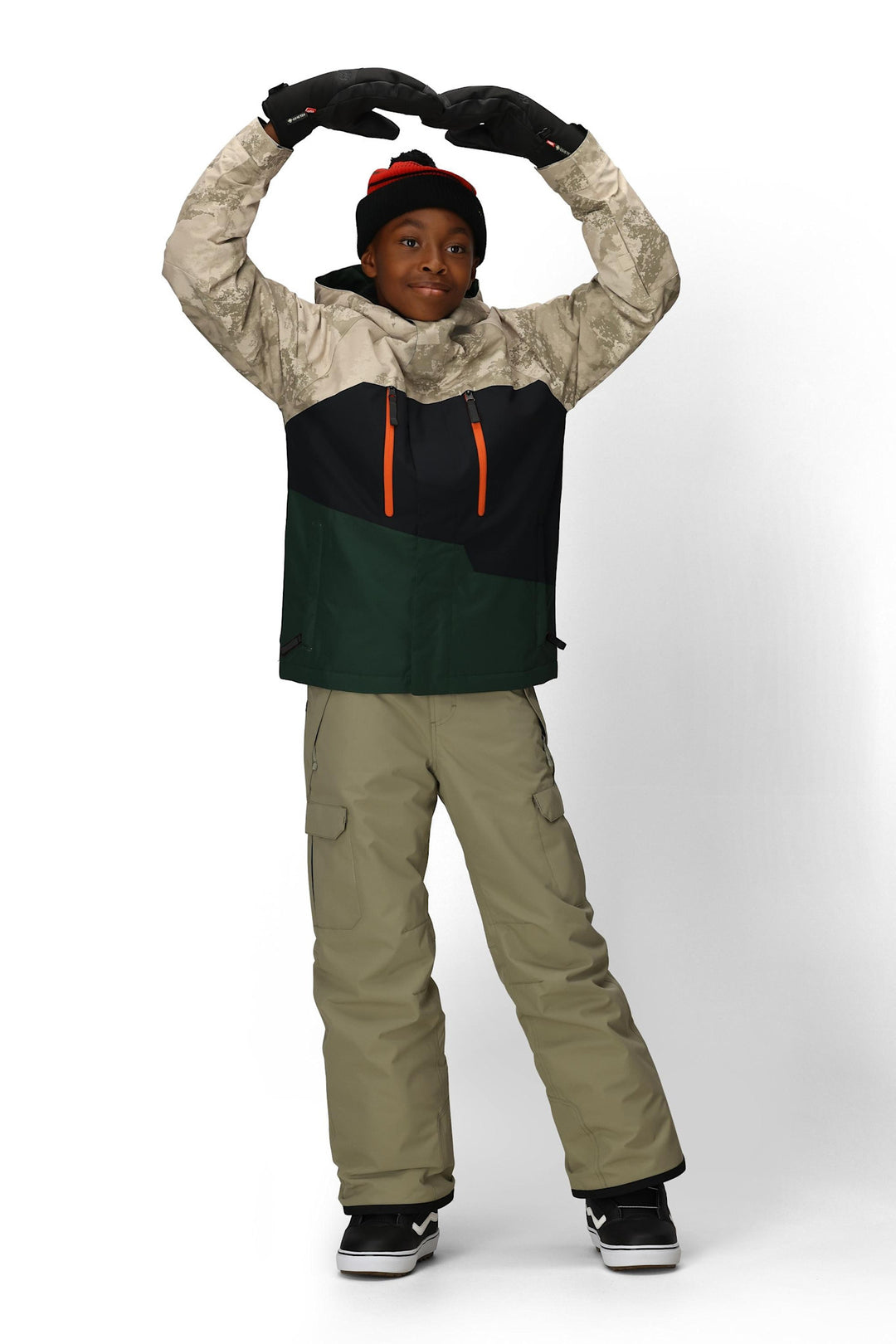 686 Geo Insulated Youth Snow Jacket 2026 | Limestone Hemisphere Clrblk