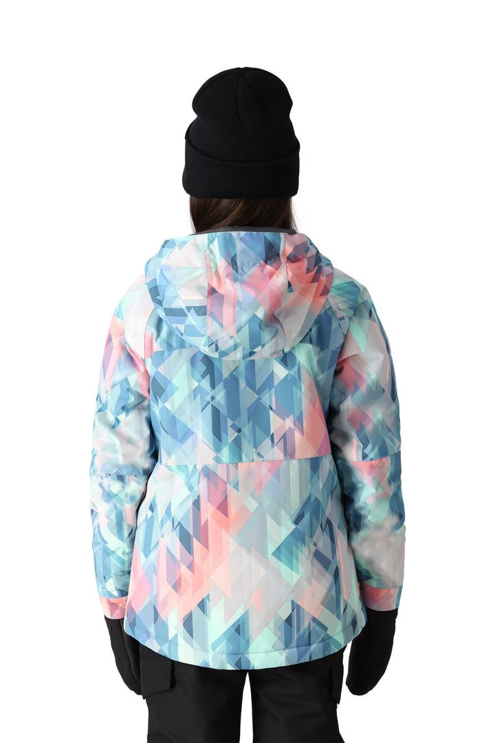 686 Athena Insulated Youth Snow Jacket 2025 | Seaglass Abstract Angles