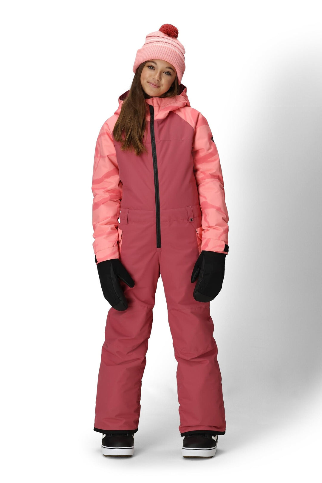 686 Shine Insulated Youth Snow Suit 2026 | Rosewood Colorblock