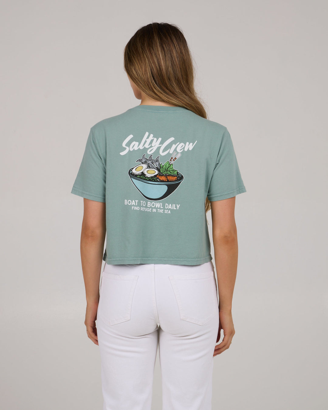 Salty Crew Fish Bowl Crop Tee (Women&