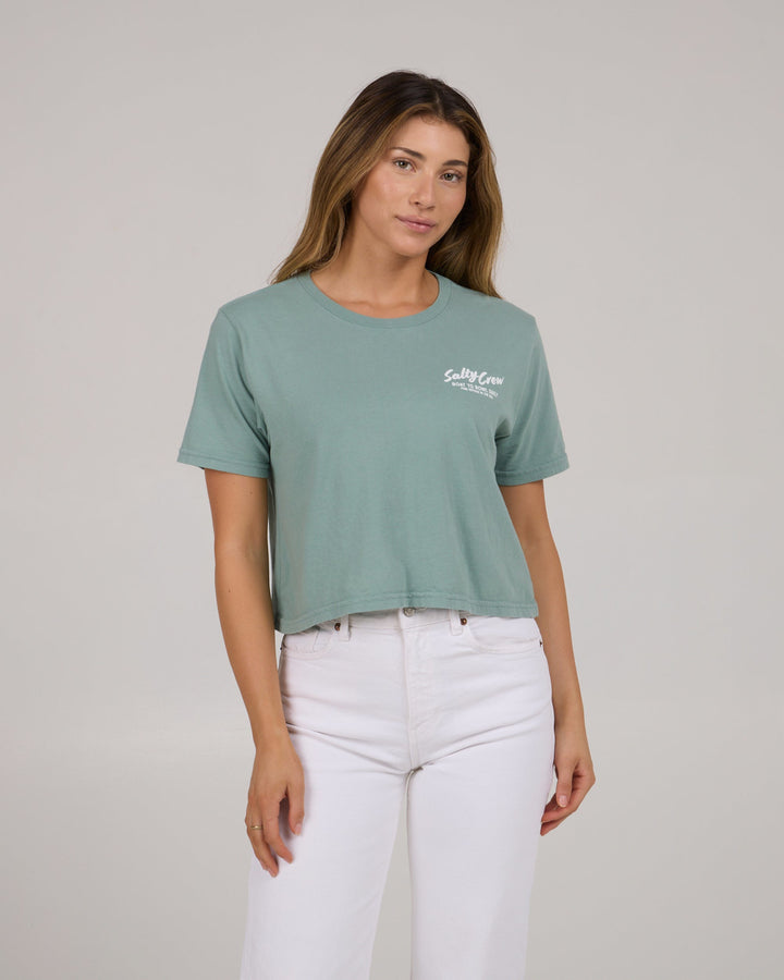 Salty Crew Fish Bowl Crop Tee (Women&