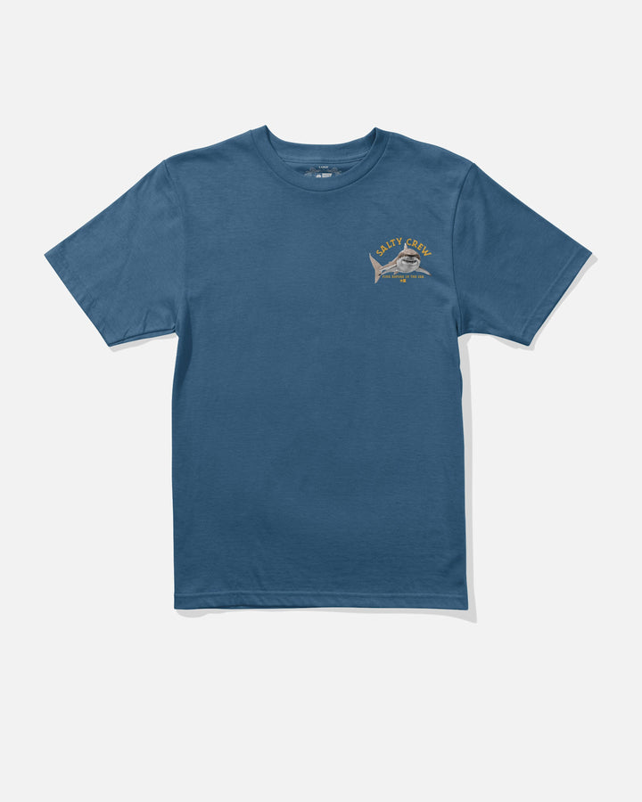 Salty Crew Lurking Boys Ss Tee (Youth) | Cast Blue