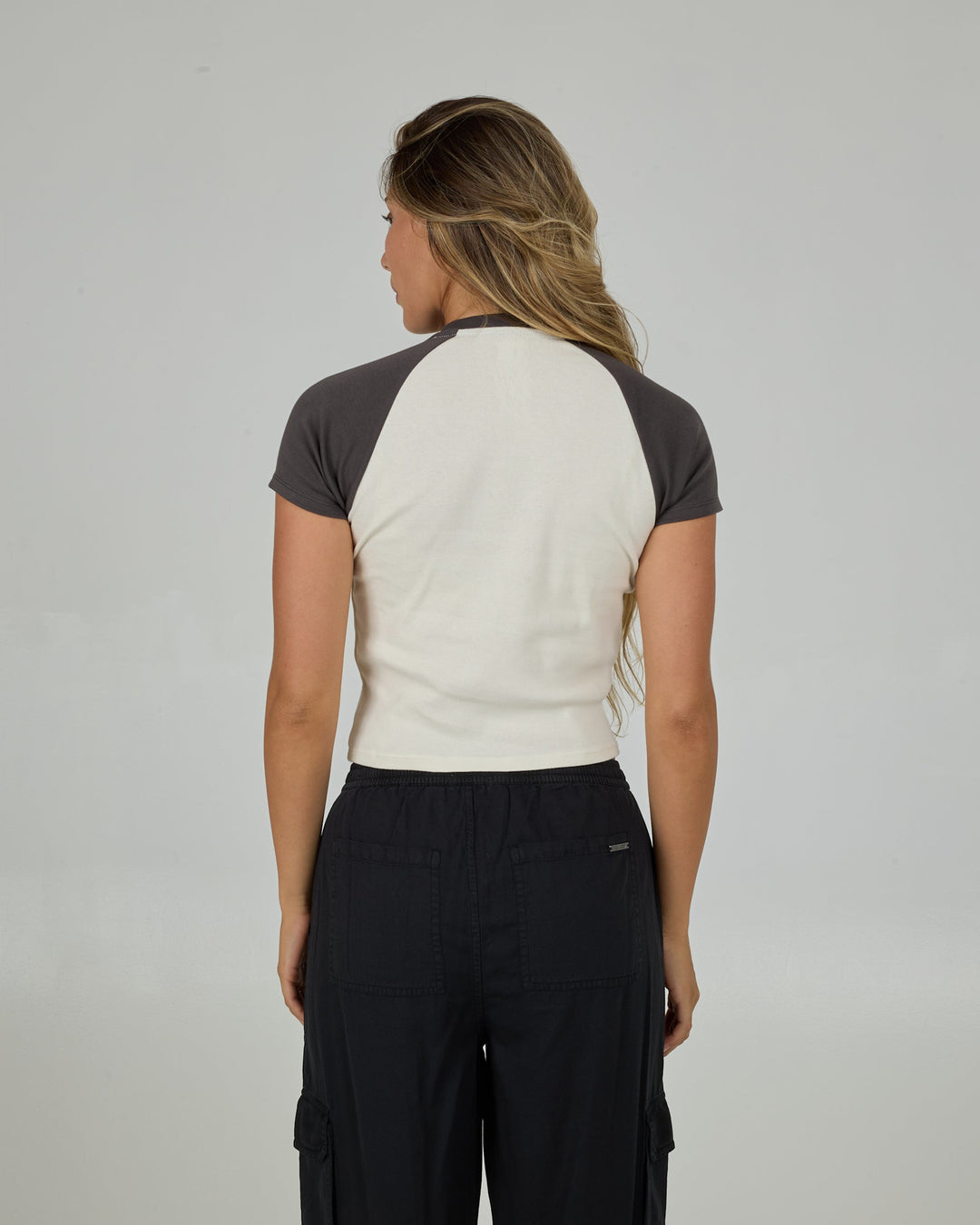 Salty Crew Tailgate Raglan Baby Tee (Women&