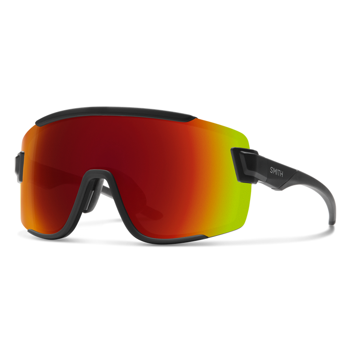 Smith Wildcat Matte Black | ChromaPop Red Mirror