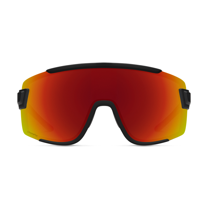 Smith Wildcat Matte Black | ChromaPop Red Mirror
