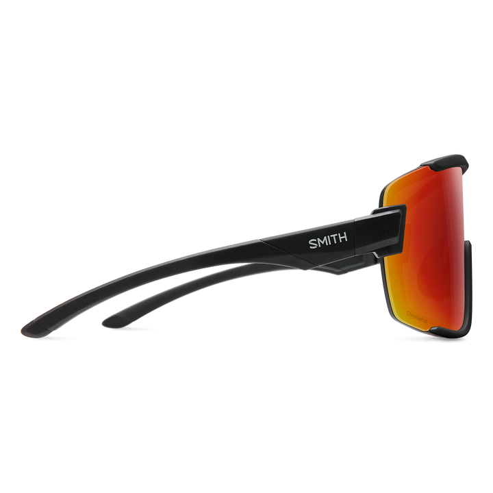 Smith Wildcat Matte Black | ChromaPop Red Mirror