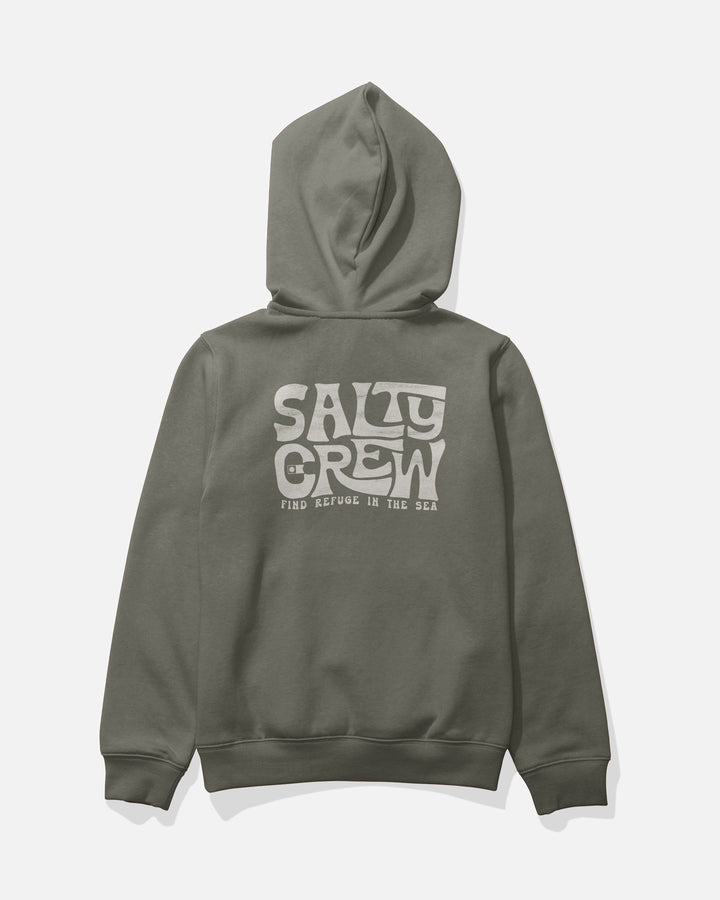 Salty Crew Freestyle Boys Fleece (Youth) | Dusty Olive
