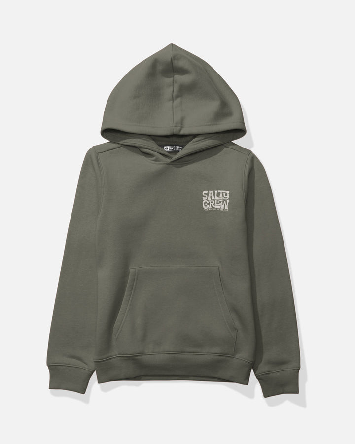 Salty Crew Freestyle Boys Fleece (Youth) | Dusty Olive