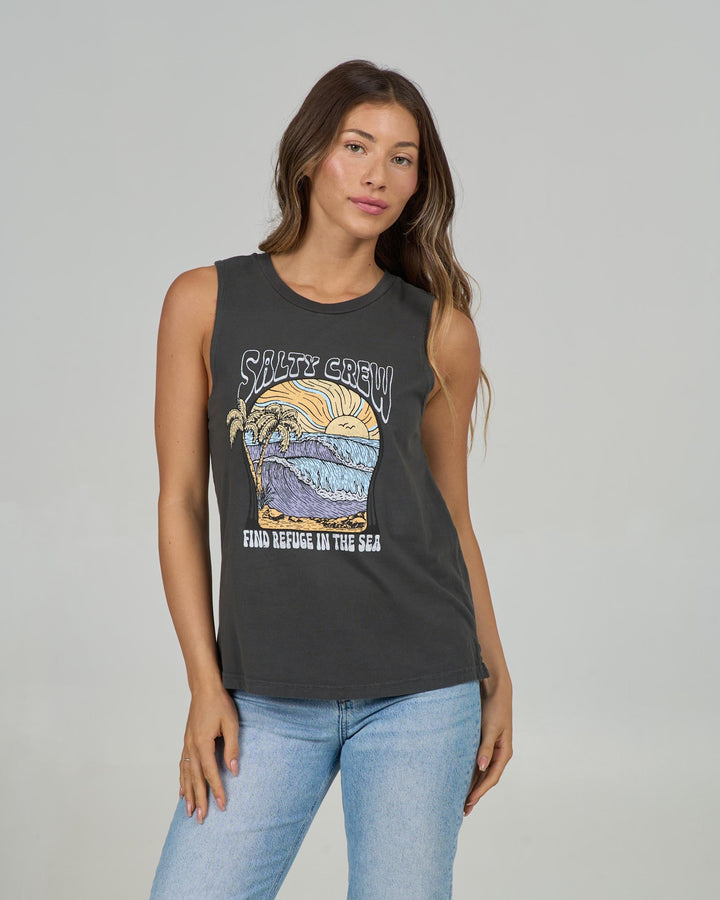 Salty Crew Keyhole Muscle Tank (Women&