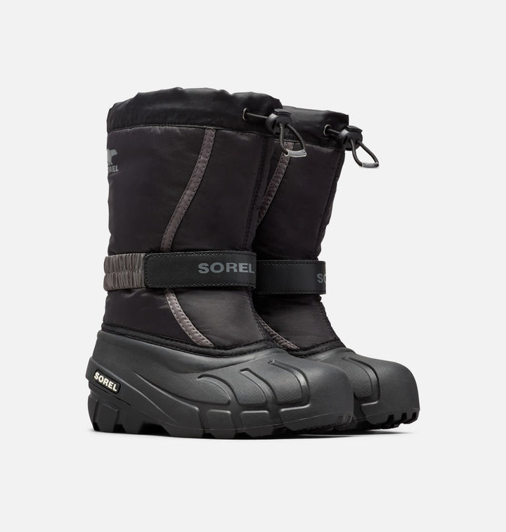Sorel Flurry Boot (Youth) 2026 | Black/City Grey