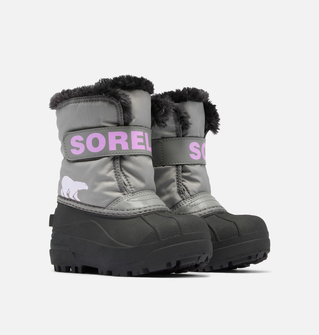 Sorel Snow Commander Boot 2025 (Toddler) | Chrome Grey/Euphoric Lilac