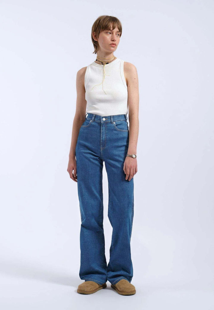 Dr. Denim Moxy Straight Denim (Womens) | Vale Mid Plain
