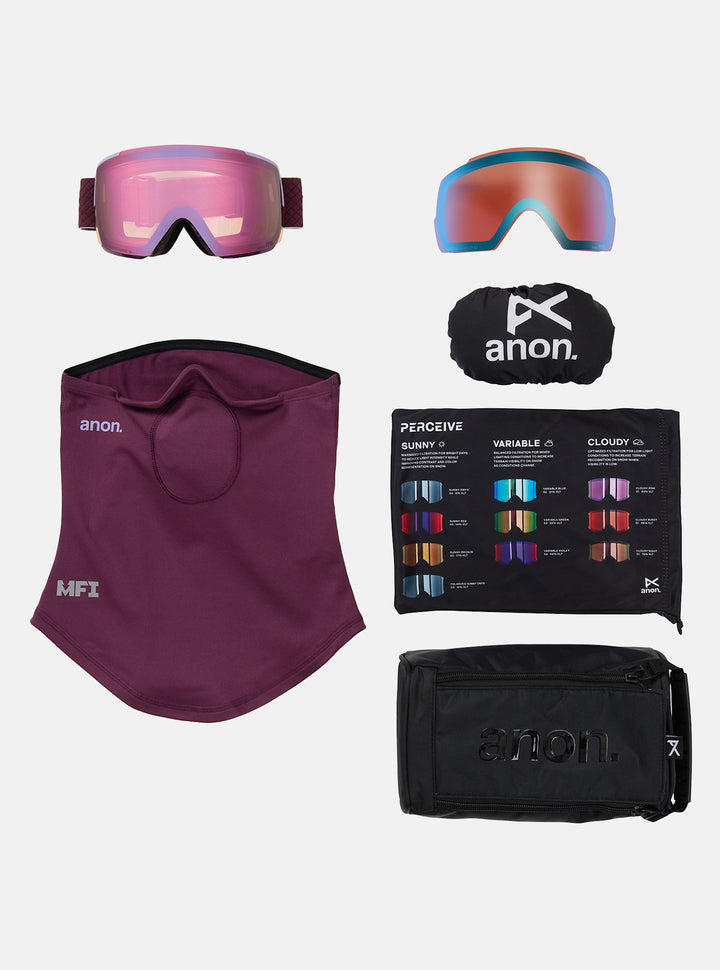 Anon M5 Goggles 2026 | Deep Cherry/Perceive Cloudy Pink