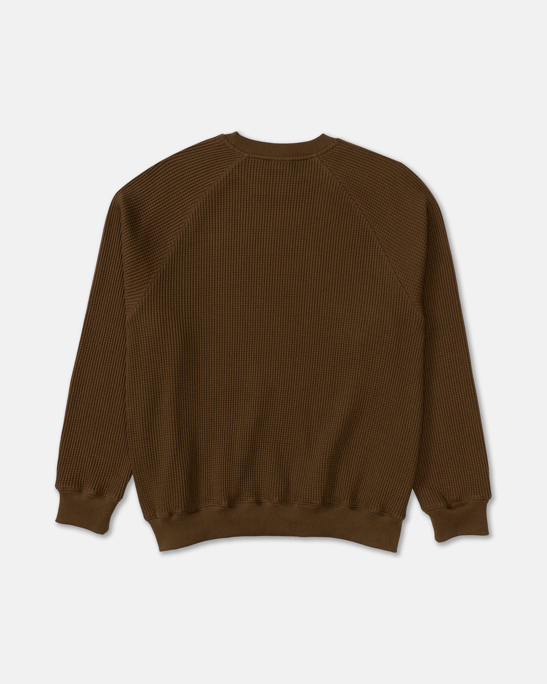 RVCA Men’s Dayshift Supply Co Crew in Bombay Brown, back product view