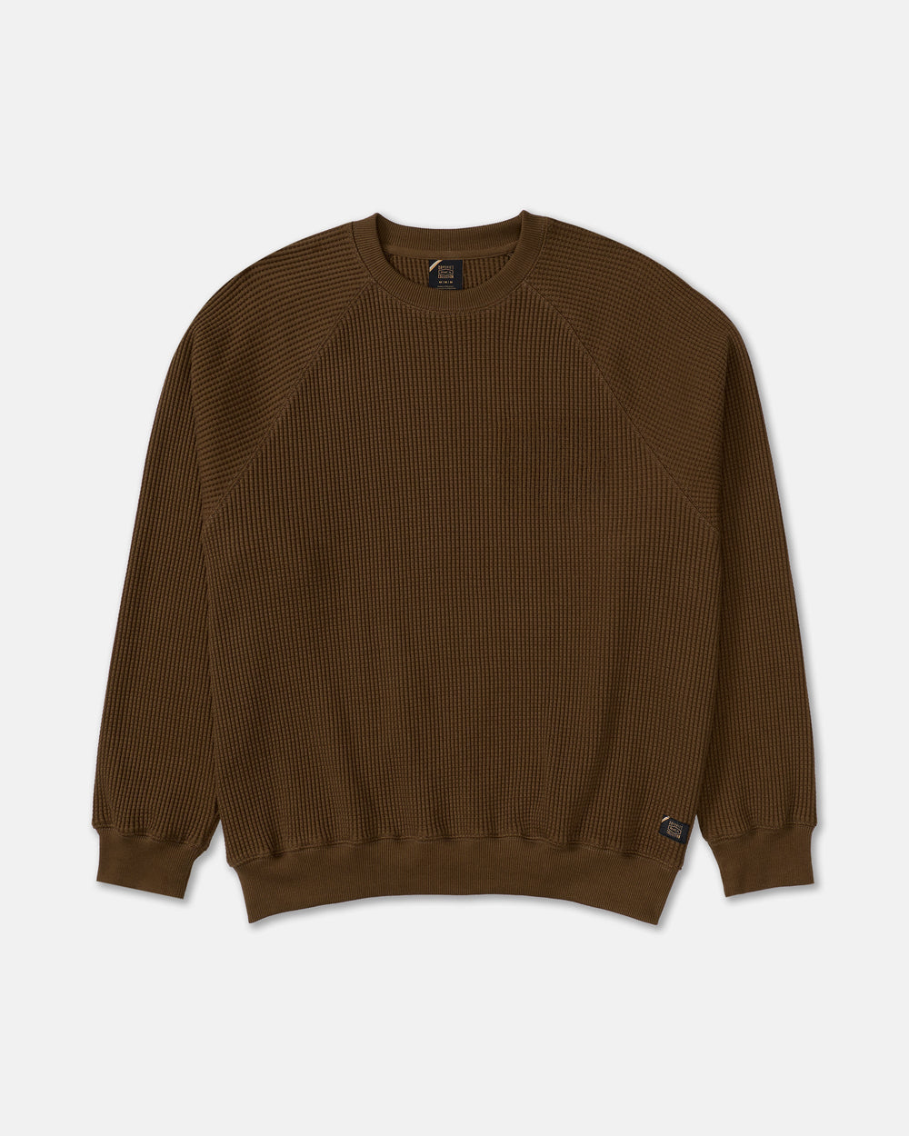 RVCA Men’s Dayshift Supply Co Crew in Bombay Brown, front product view