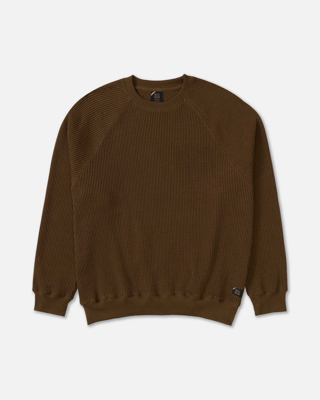 RVCA Men’s Dayshift Supply Co Crew in Bombay Brown, front product view
