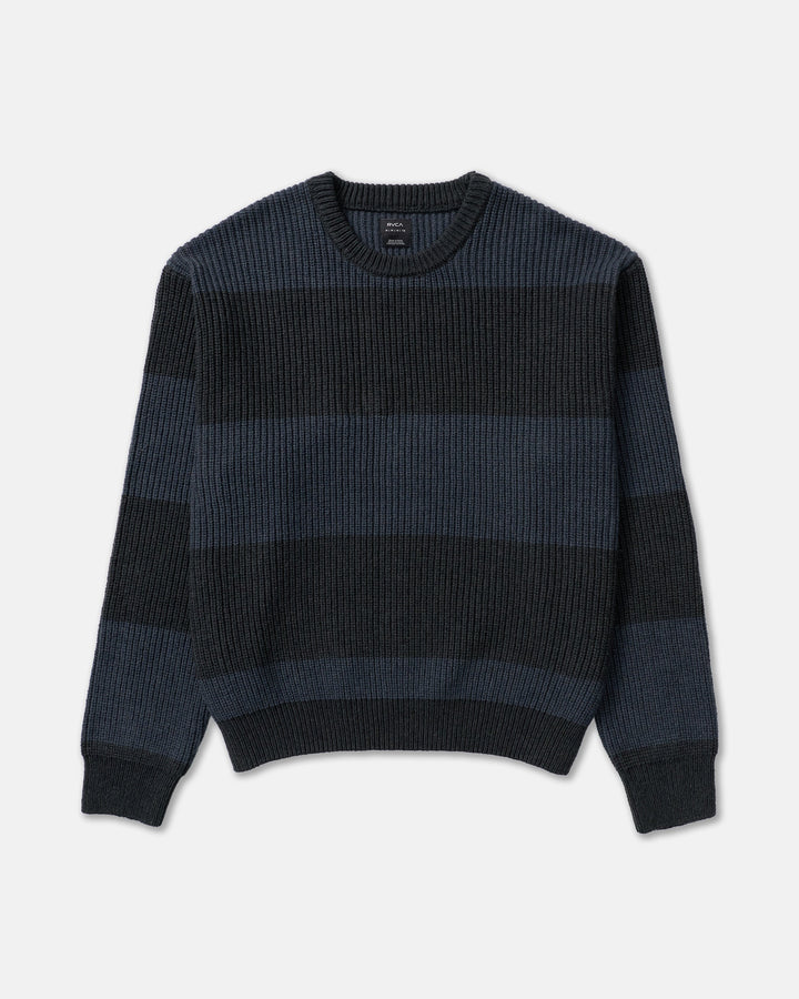RVCA Men’s Fisherman Sweater in Pirate Black, front product view