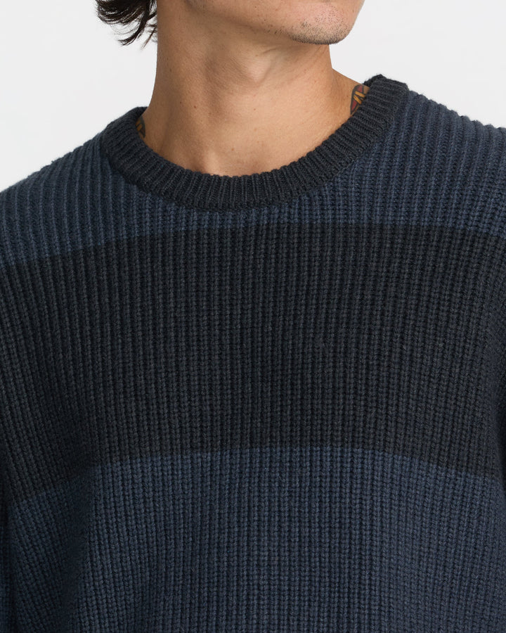 RVCA Men’s Fisherman Sweater in Pirate Black, additional product detail