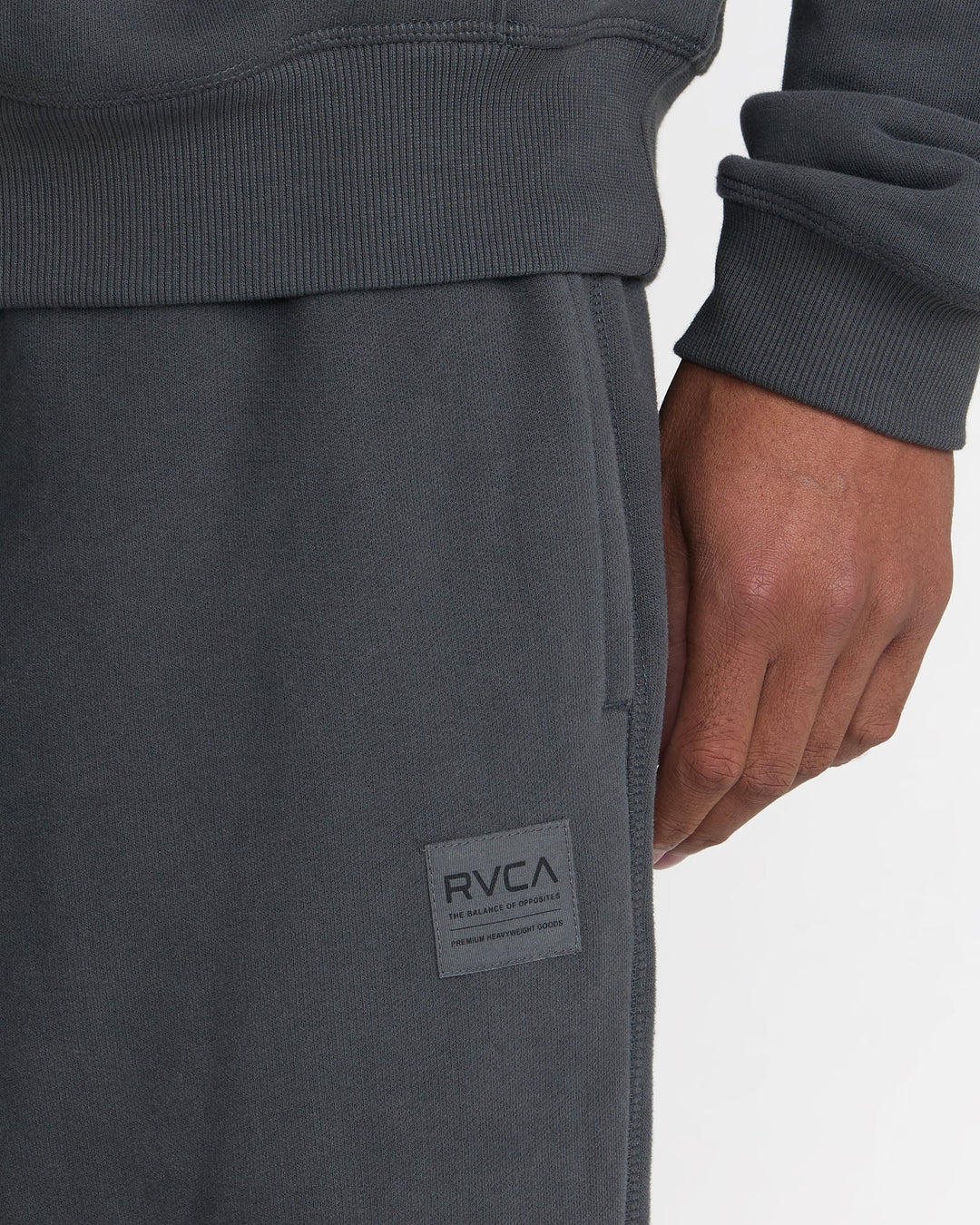 RVCA Men’s Essential Fleece Pant in Pirate Black, additional product detail