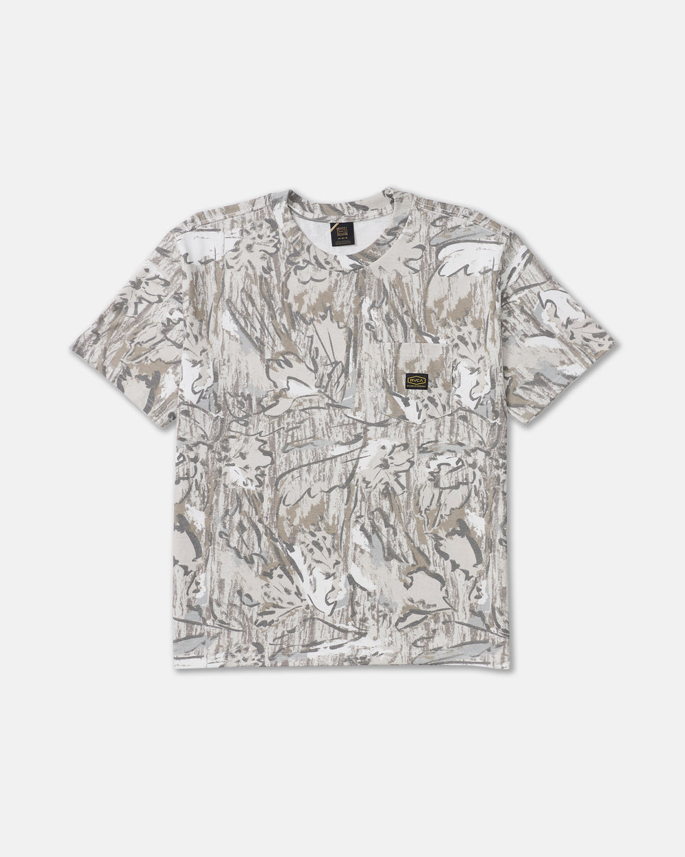 RVCA Men’s Americana Pocket Label Ss in Camo, front product view