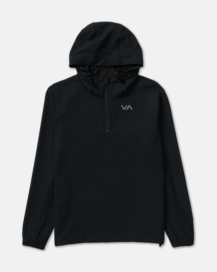 RVCA Men’s Canyon Ls Hood in Black, front product view