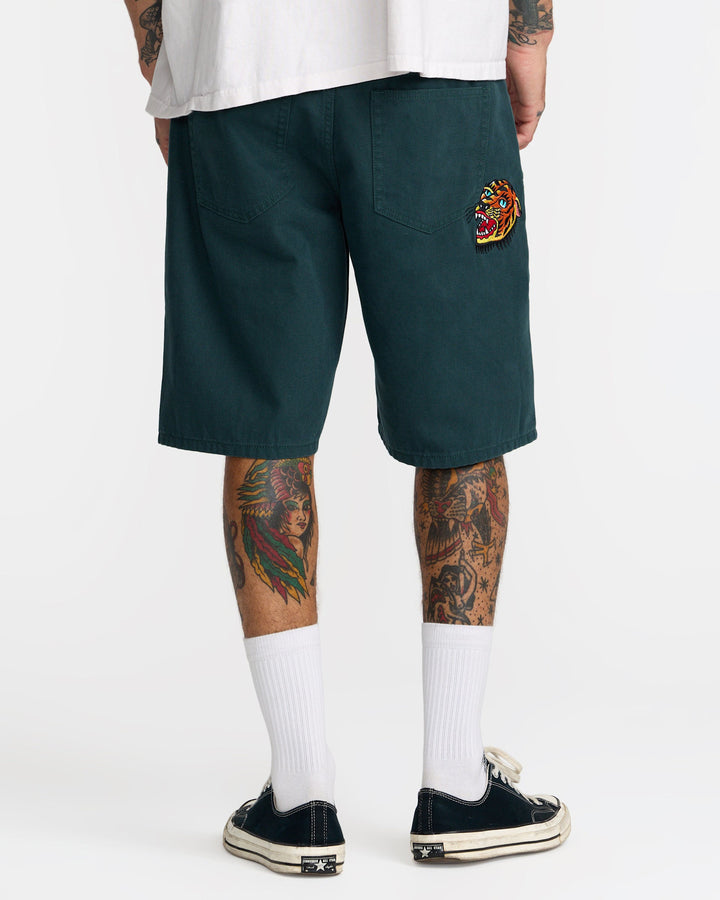 Rvca Kaleb 5 Pocket Short 21 (Mens) | Hunter Green