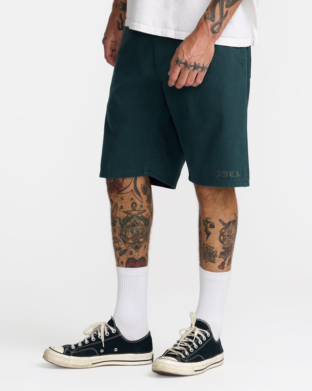 Rvca Kaleb 5 Pocket Short 21 (Mens) | Hunter Green