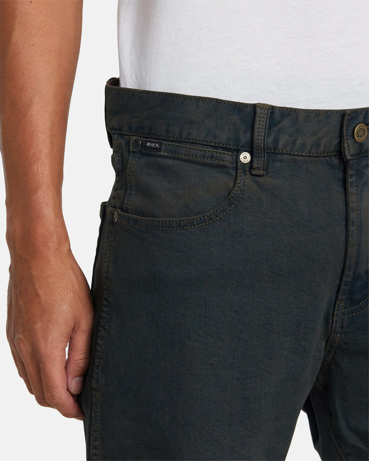 Rvca Weekend Anp Denim (Mens) | Black Overdye