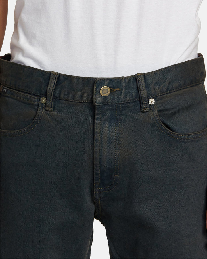 Rvca Weekend Anp Denim (Mens) | Black Overdye