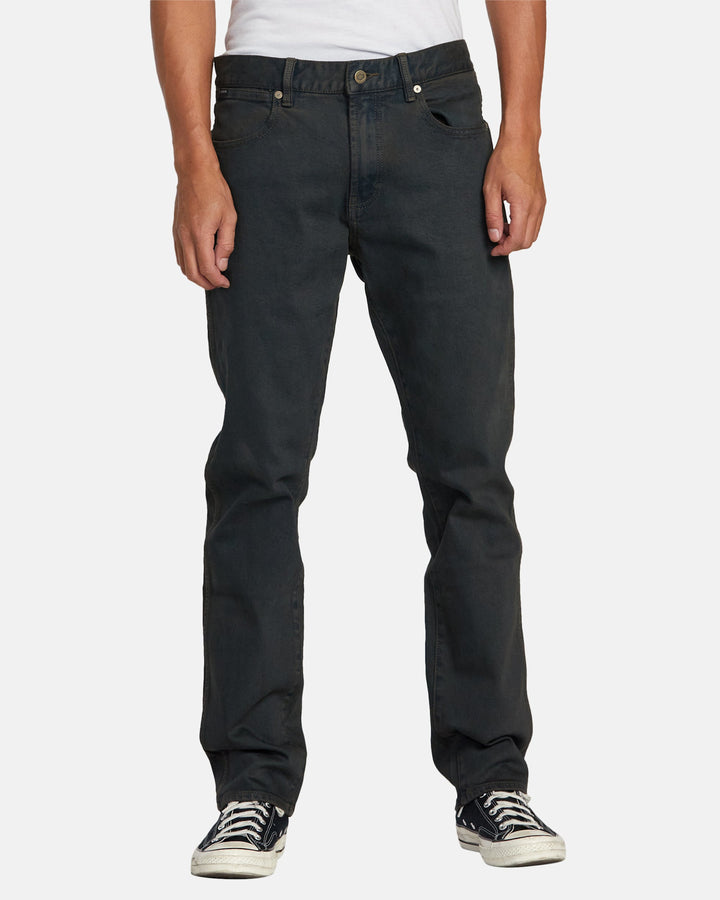Rvca Weekend Anp Denim (Mens) | Black Overdye