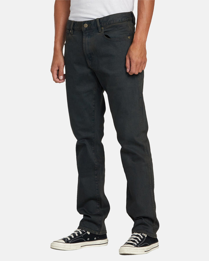 Rvca Weekend Anp Denim (Mens) | Black Overdye
