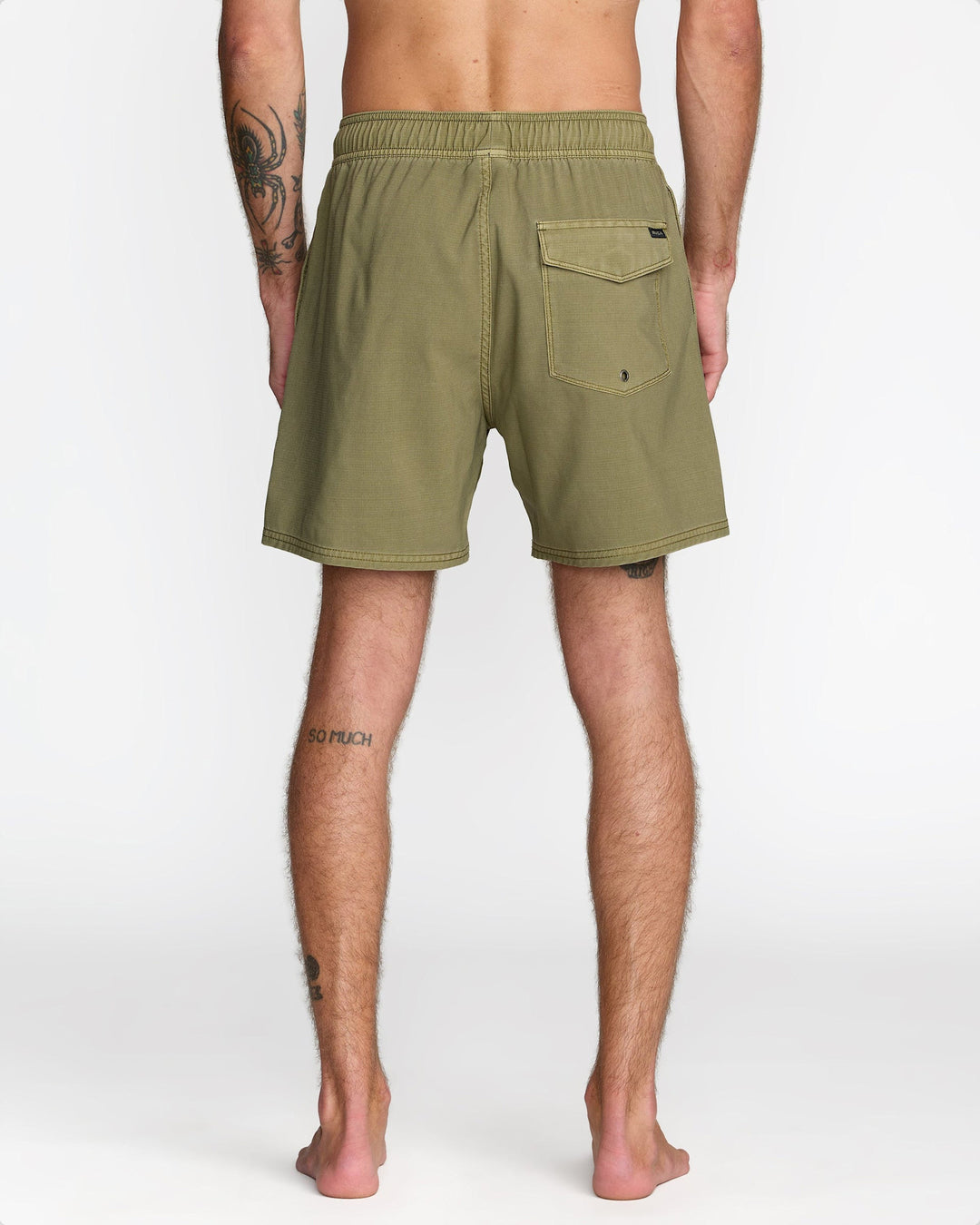 RVCA Va Pigment Elastic Short 16 (Mens) | Martini Olive
