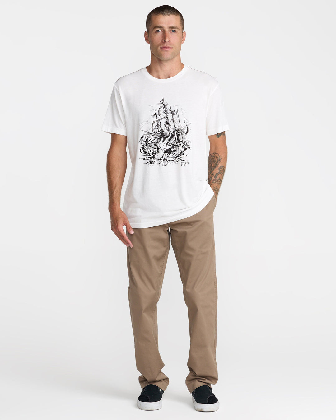 RVCA High Seas Short Sleeve Tee (Men&