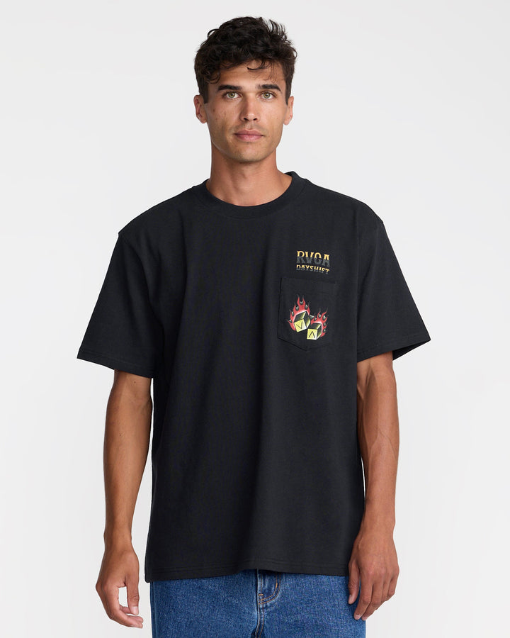 RVCA Hot Dice Short Sleeve Tee (Men&